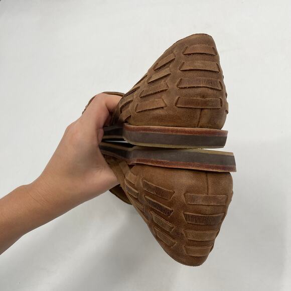 Nisolo Huarache Slip On Men’s 13 Tobacco Leather Sandal Shoes